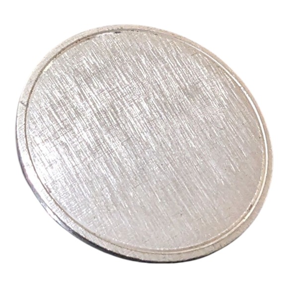 Sterling Silver Round Minimalist Name Brooch Pin Florentine 925 Jewelry - Picture 1 of 4